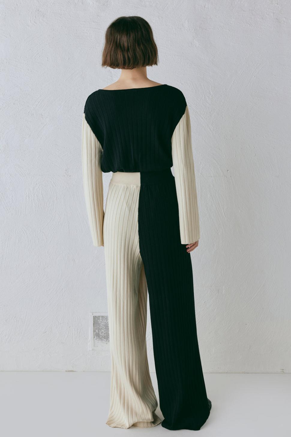 VRG GRL Sets | Women Jac Knit Pants Splice