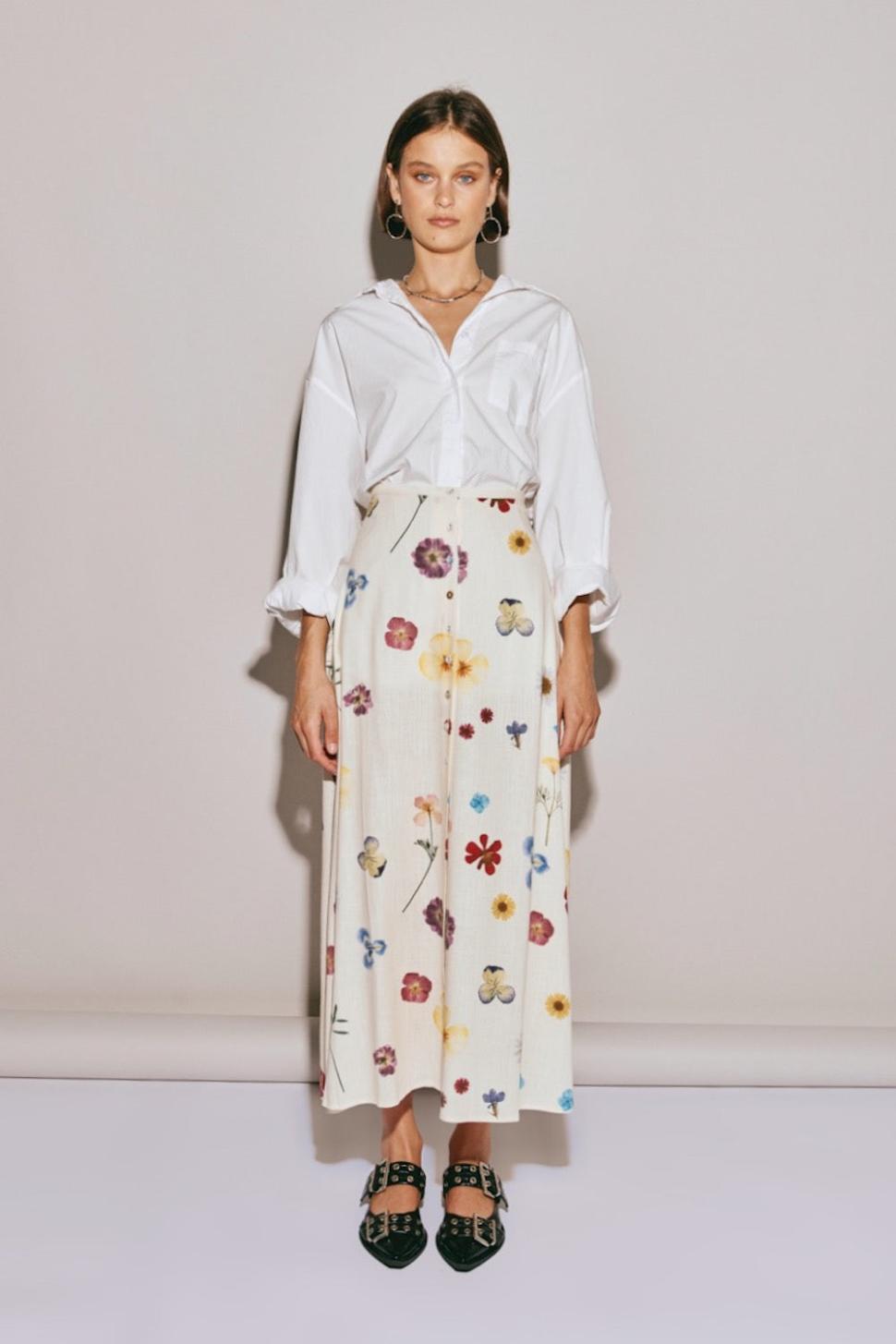 VRG GRL Sets | Women Love Language Midi Skirt Floral