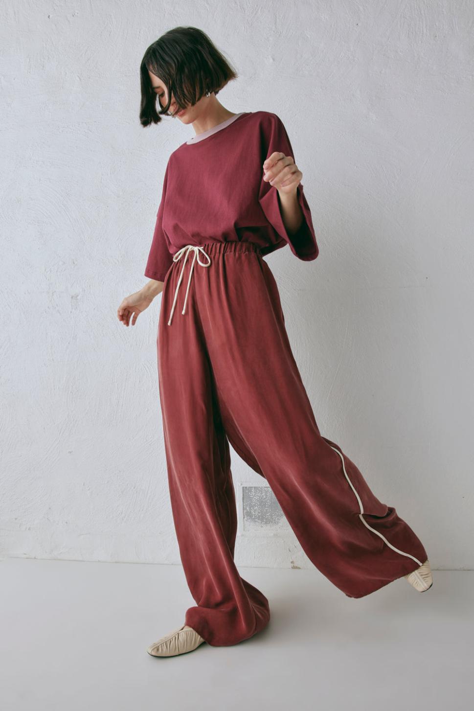 VRG GRL Sets | Women Moonscapes Pants Wine