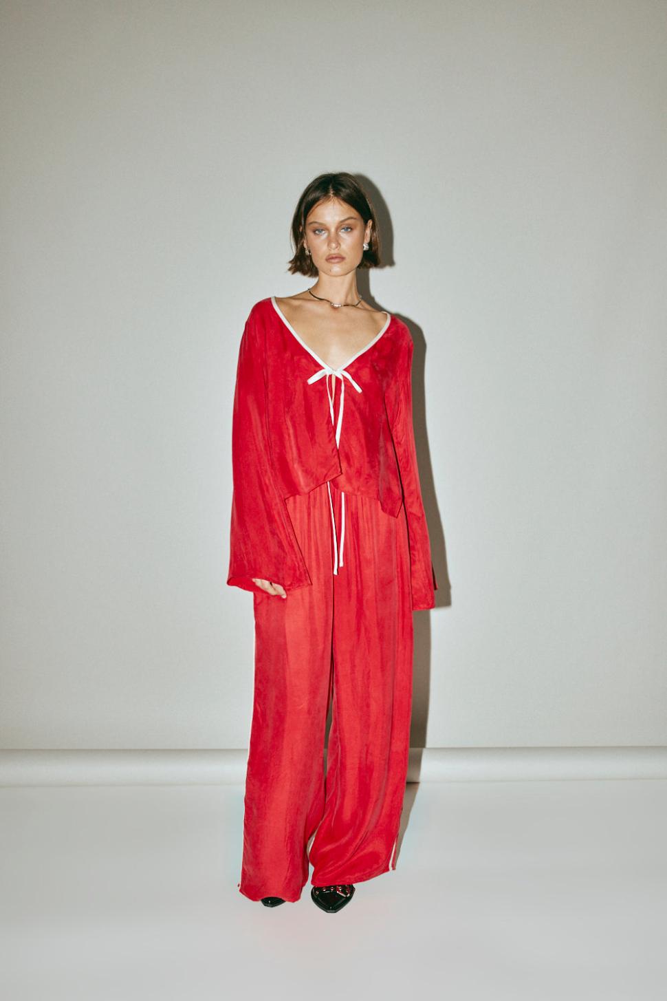 VRG GRL Sets | Women Moonscapes Top Chilli