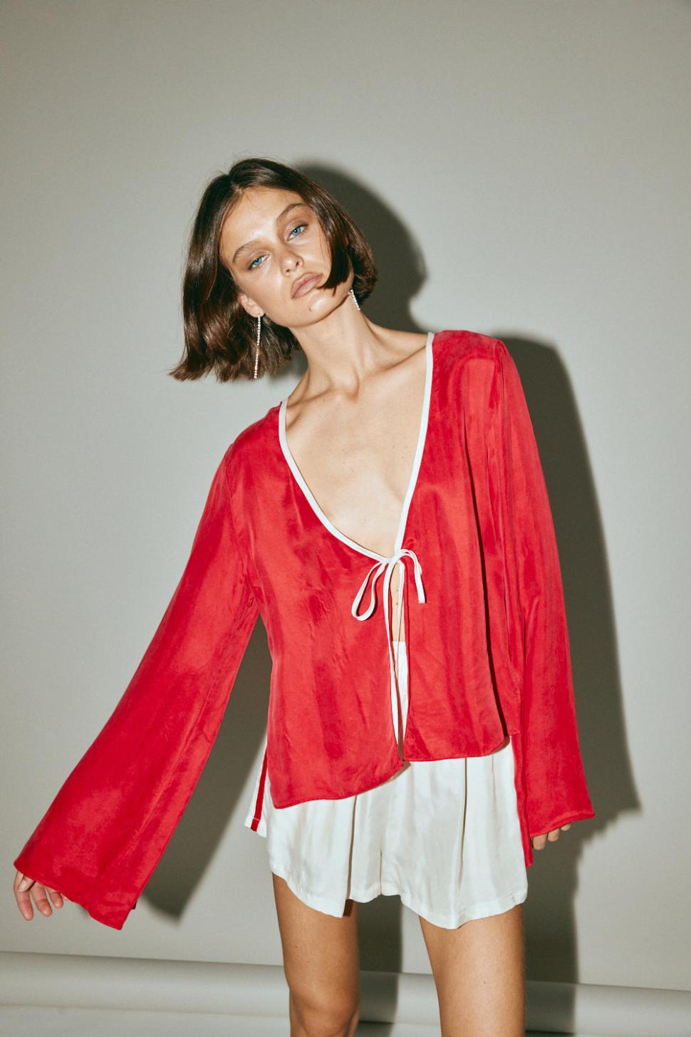 VRG GRL Sets | Women Moonscapes Top Chilli