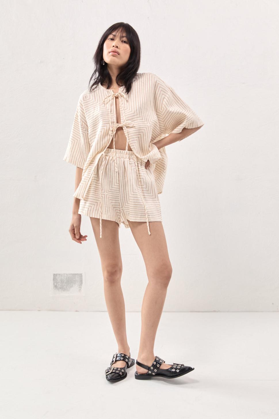 VRG GRL Sets | Women Naomi Linen Smock Top Juno