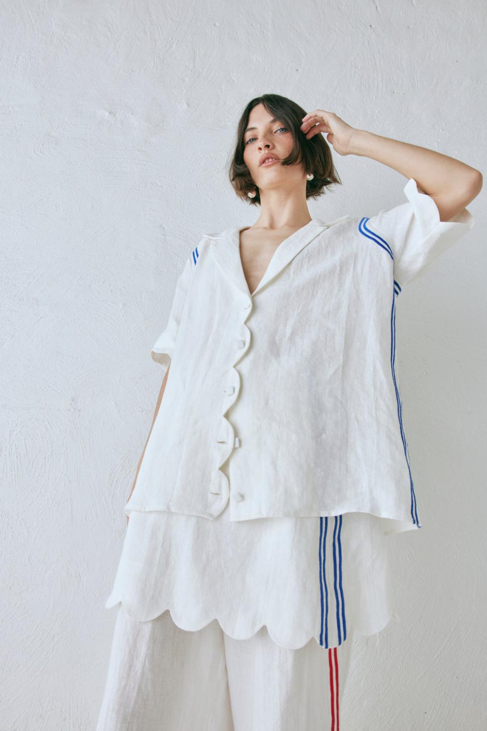 VRG GRL Sets | Women Nature Of Art Linen Mini Skirt Vienna