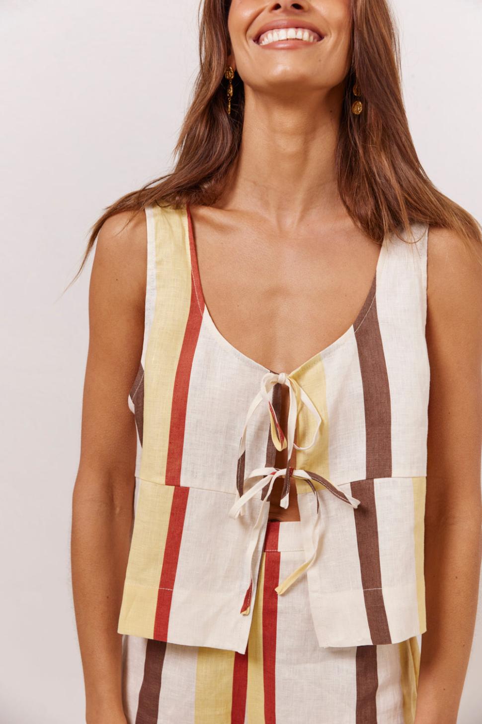 VRG GRL Sets | Women Nessa Linen Smock Top Ace