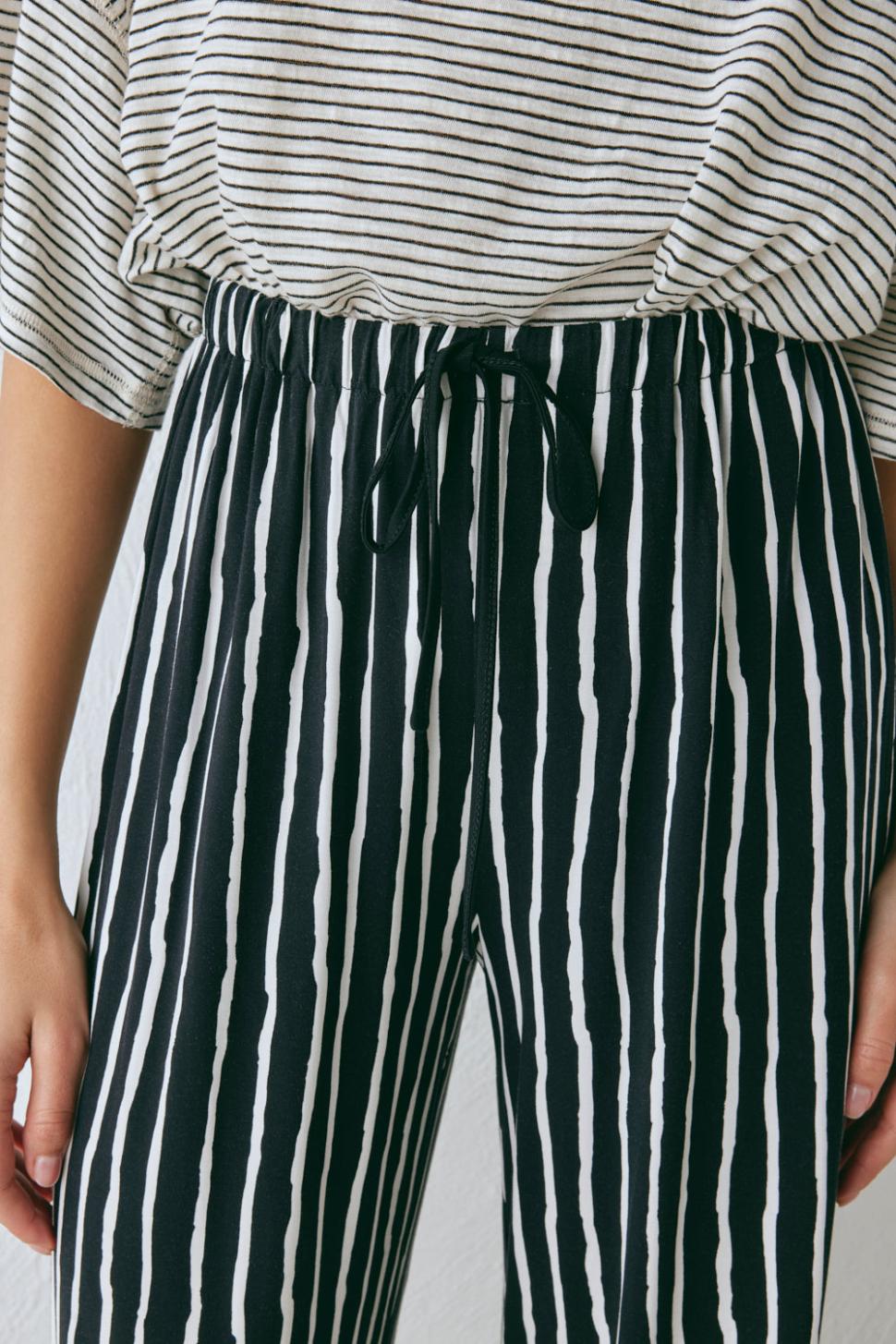 VRG GRL Sets | Women Rieti Pants Black Stripe