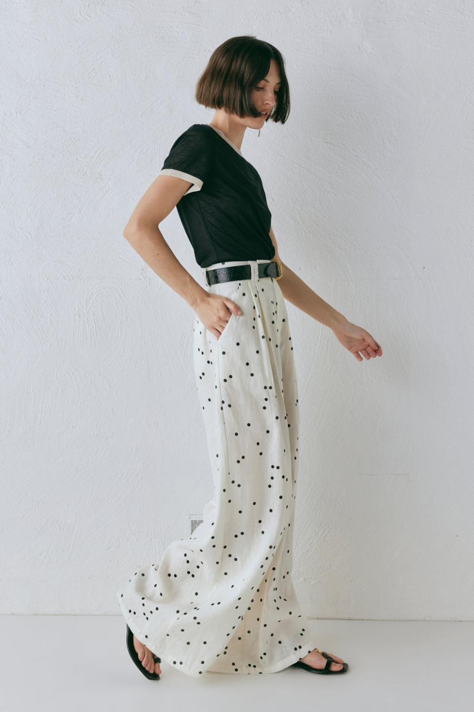 VRG GRL Sets | Women Skye Linen Pants Dot