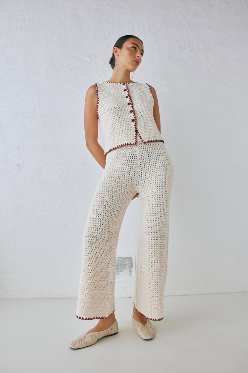 VRG GRL Sets | Women Stella Knit Pants Cream