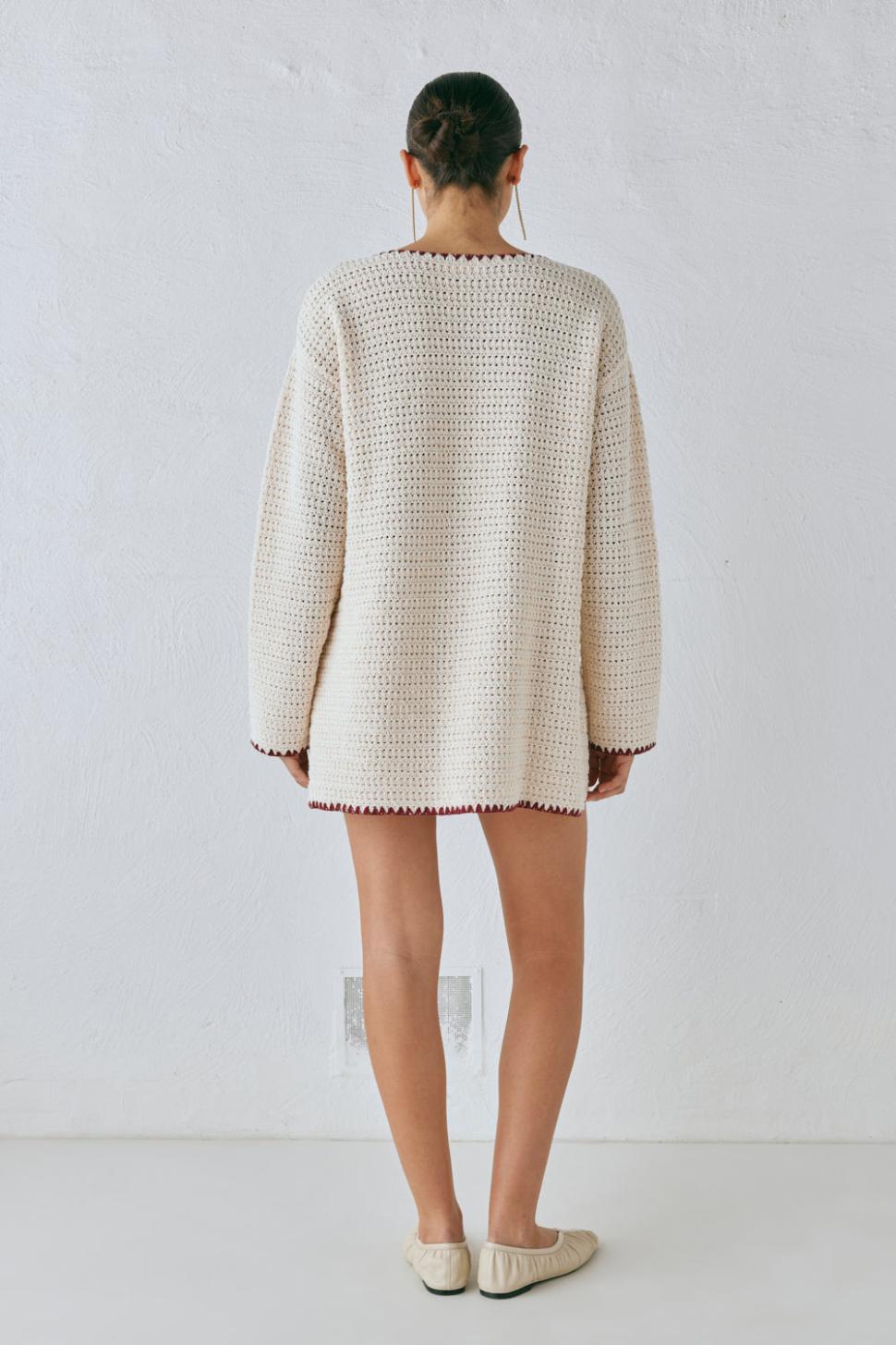 VRG GRL Sets | Women Stella Knit Tunic Cream