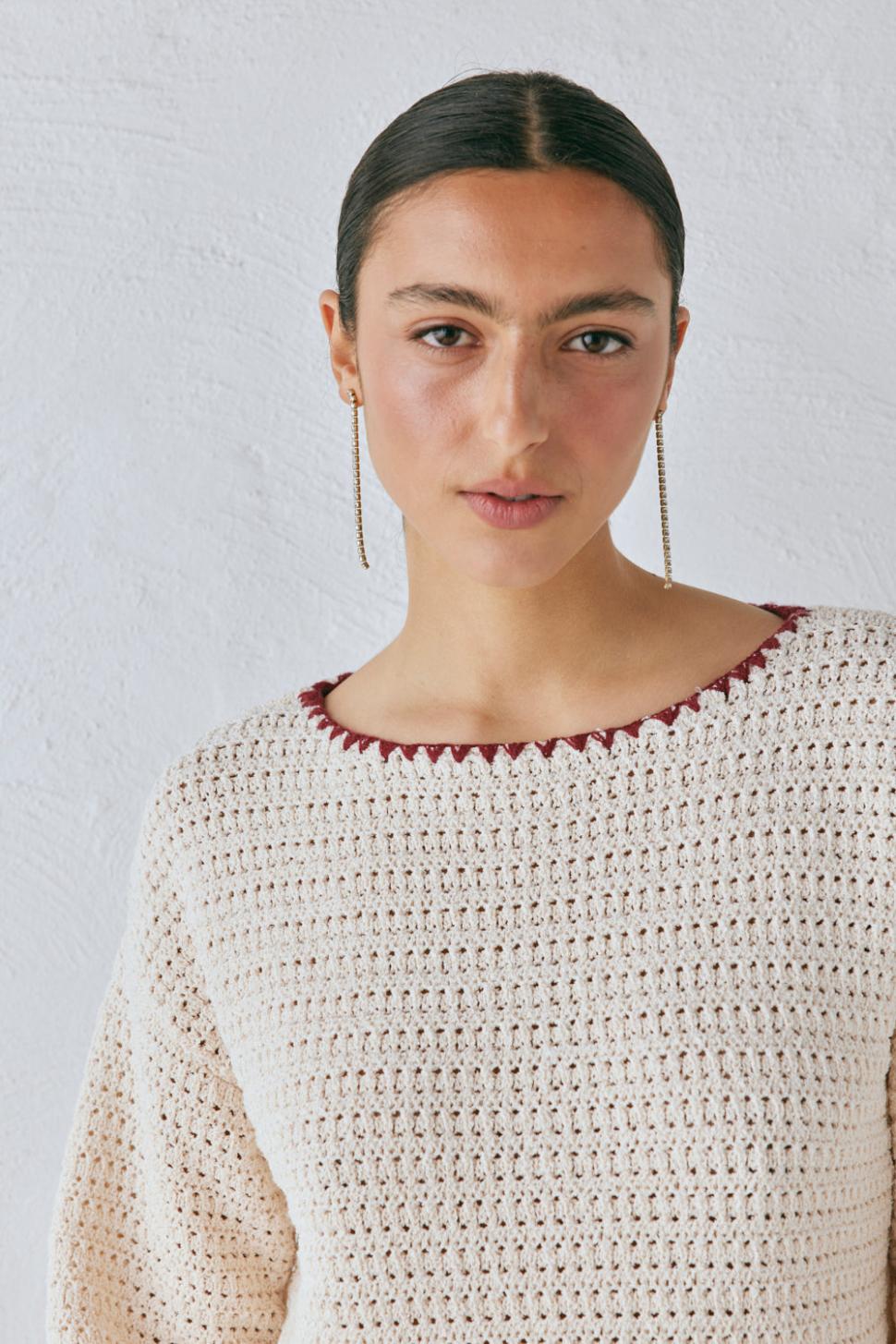 VRG GRL Sets | Women Stella Knit Tunic Cream