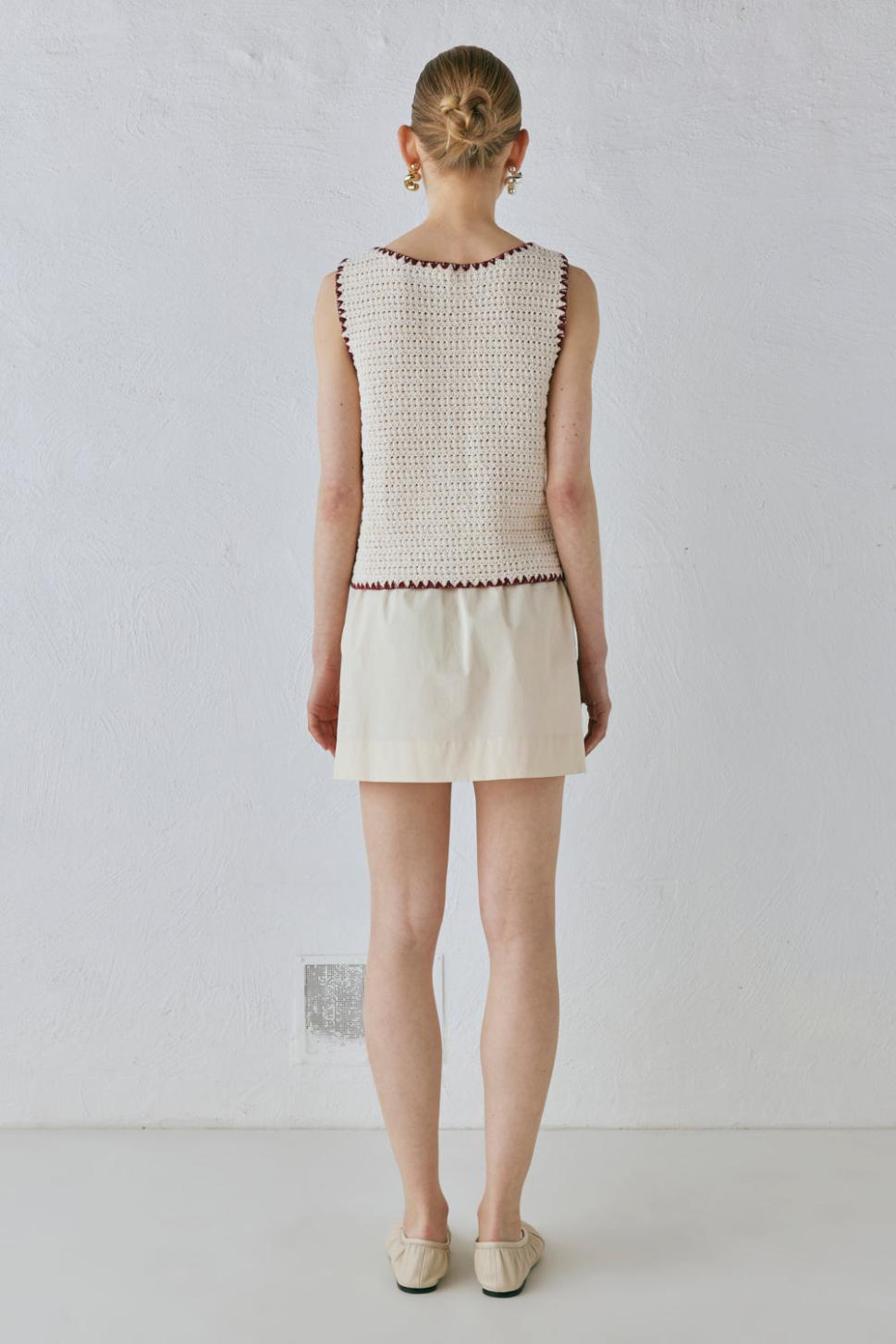 VRG GRL Sets | Women Stella Knit Vest Cream