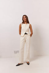 VRG GRL Sets | Women Suki Denim Jeans Cream