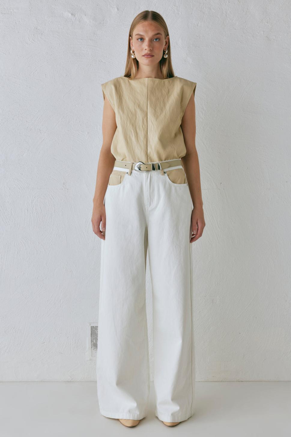 VRG GRL Sets | Women Sutton Denim Jeans White