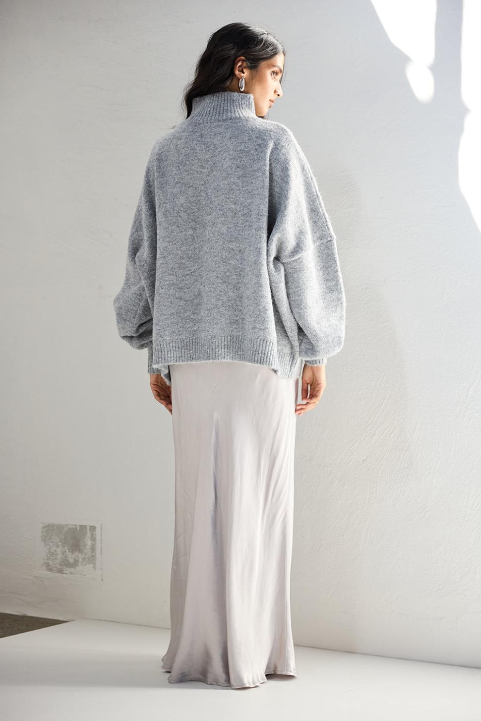 VRG GRL Sets | Women Yumi Knit Jumper Grey Marle