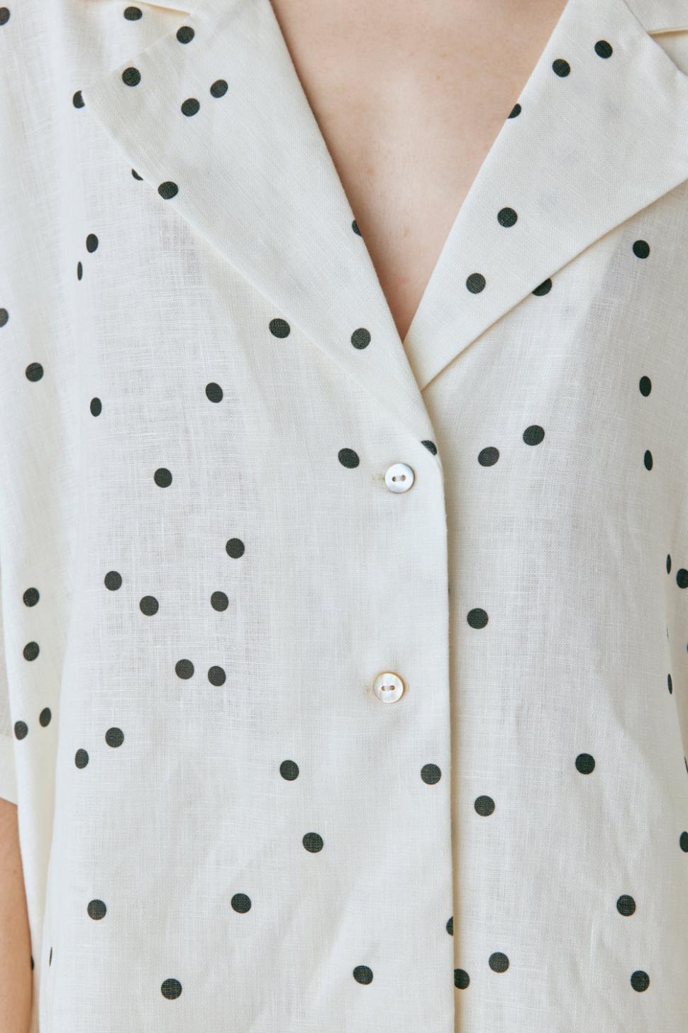 VRG GRL Shirts | Women Anke Linen Shirt Dot