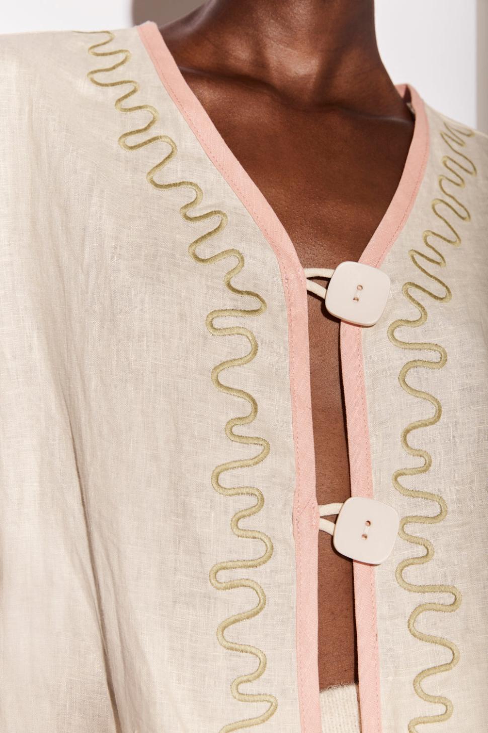 VRG GRL Shirts | Women Cultivate Linen Shirt Swirl