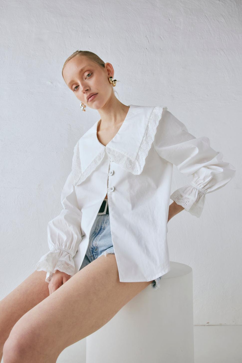 VRG GRL Shirts | Women Mae Blouse White