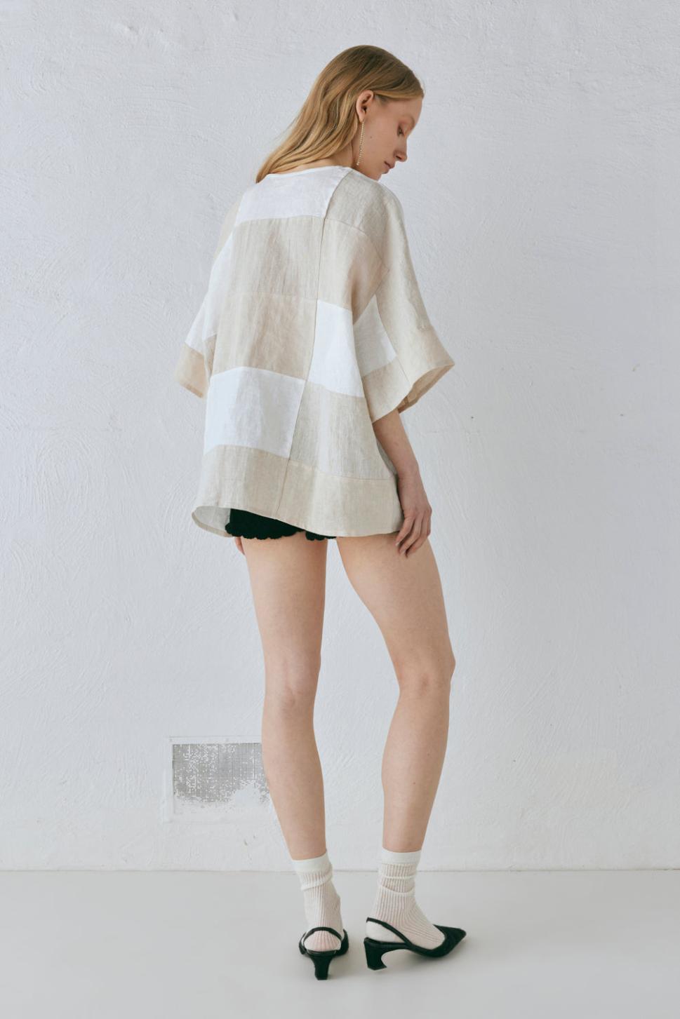 VRG GRL Shirts | Women Naomi Linen Smock Top Natural