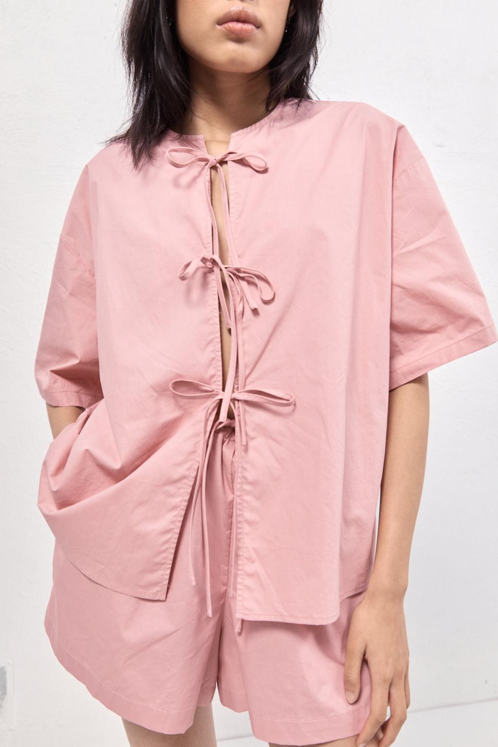 VRG GRL Shirts | Women Naomi Smock Top Rose