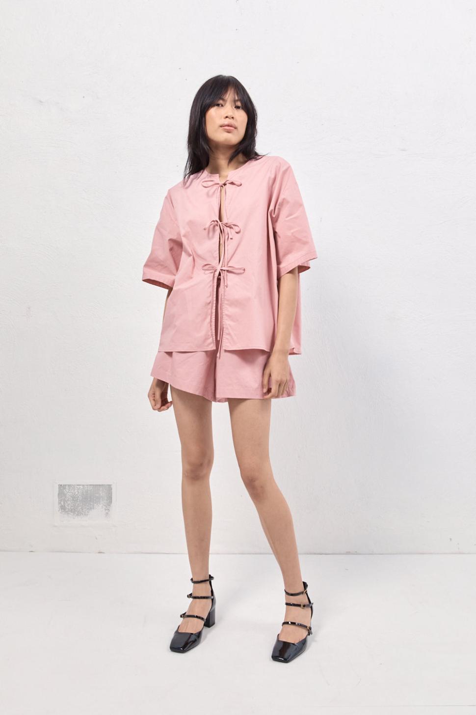 VRG GRL Shirts | Women Naomi Smock Top Rose
