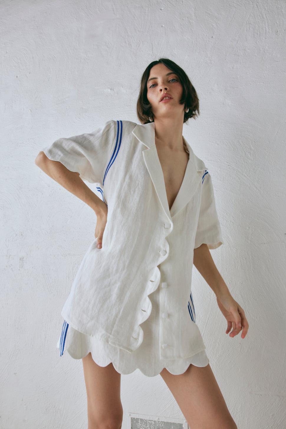 VRG GRL Short Sleeve | Women Gigi Linen Shirt Vienna