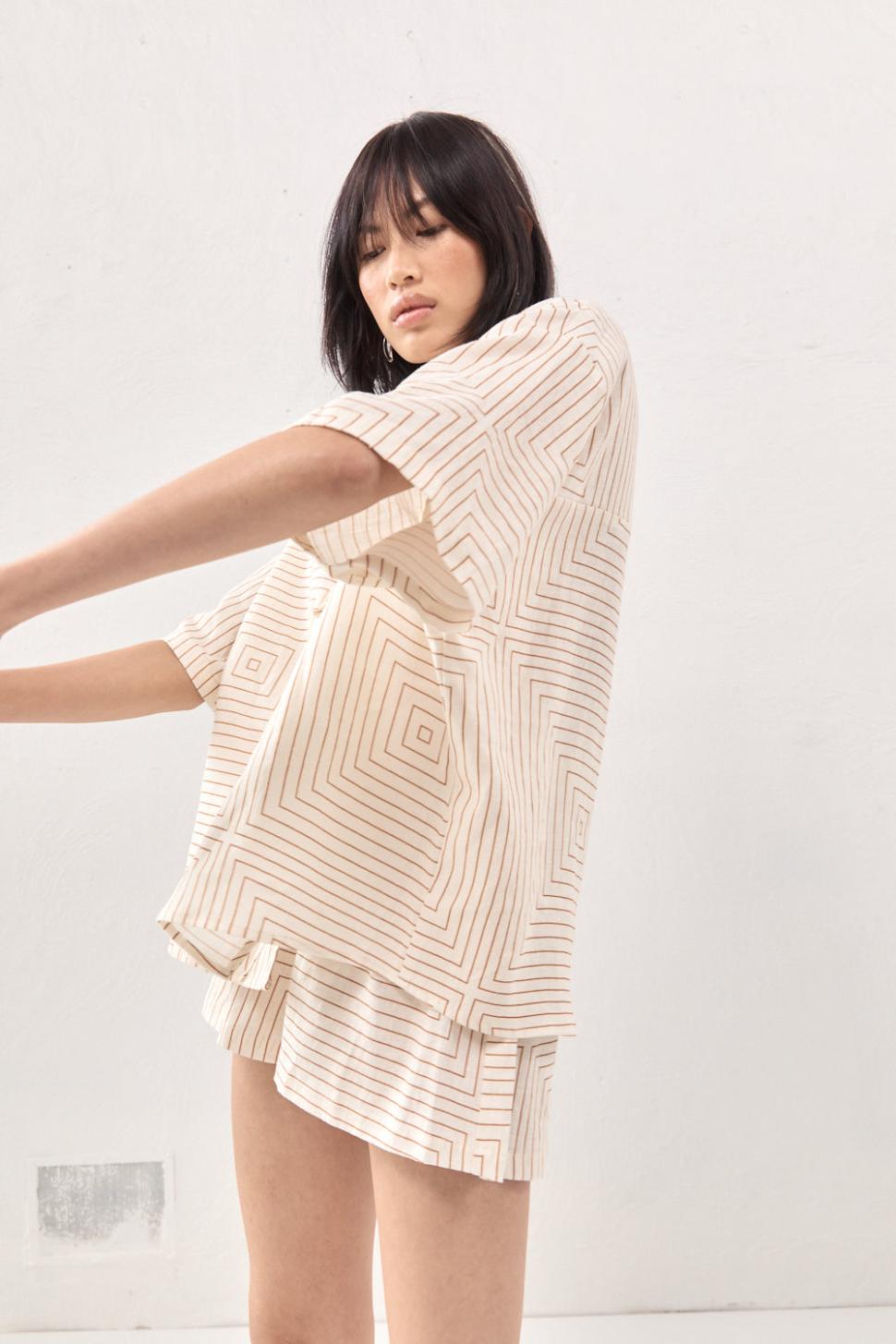 VRG GRL Short Sleeve | Women Naomi Linen Smock Top Juno