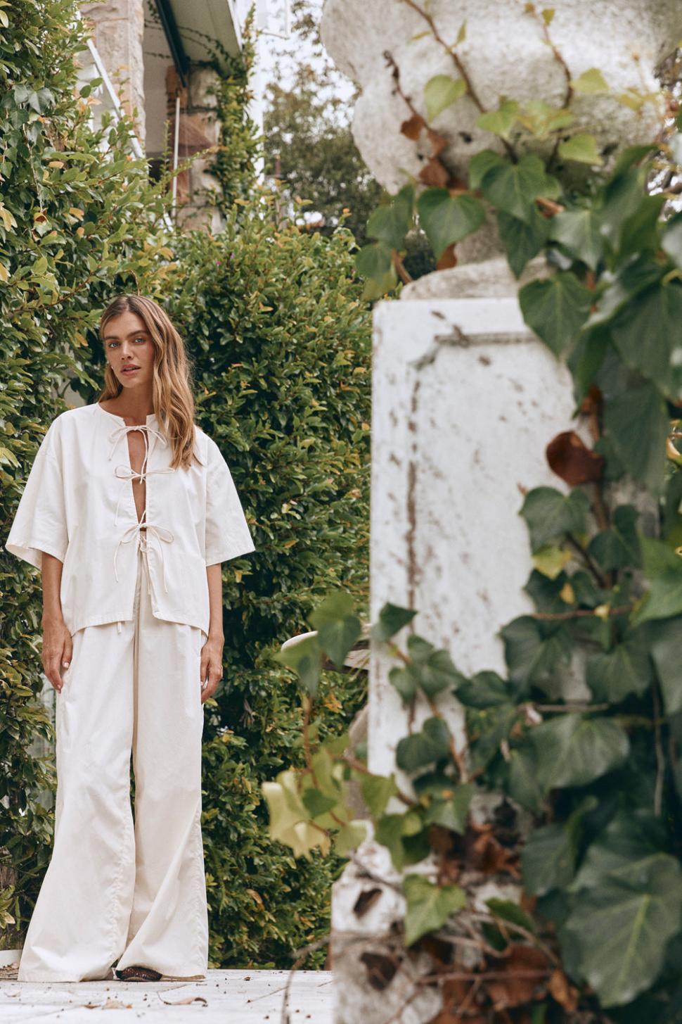 VRG GRL Short Sleeve | Women Naomi Smock Top Cream