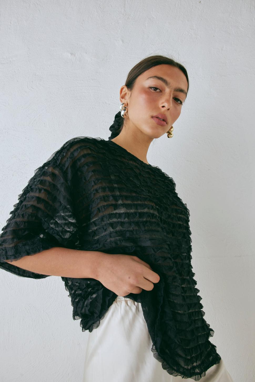 VRG GRL Short Sleeve | Women Reya Top Black