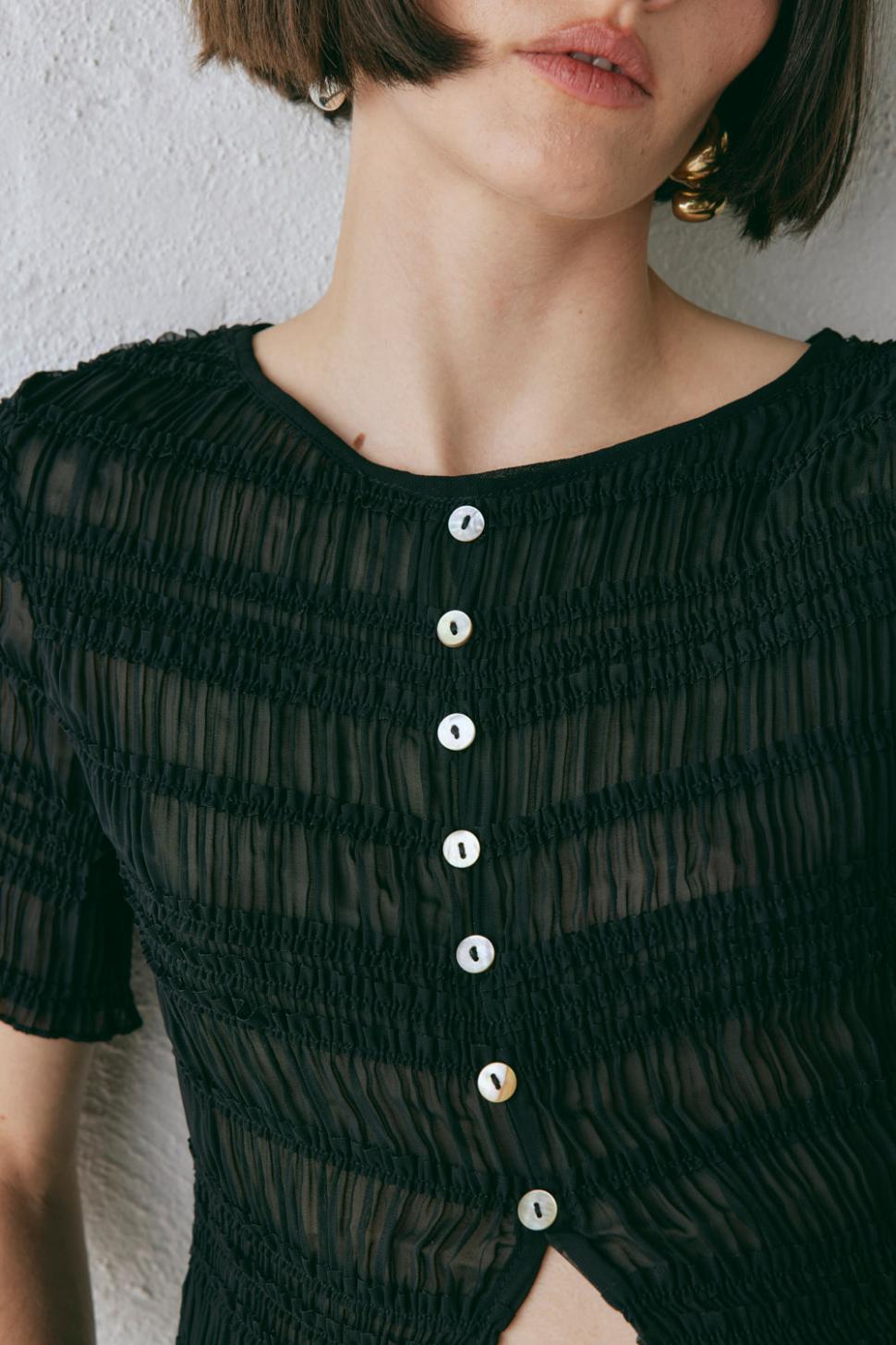 VRG GRL Short Sleeve | Women Sofia Top Black