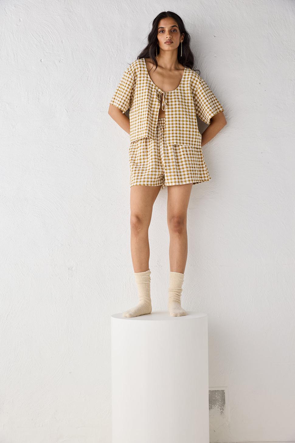 VRG GRL Short Sleeve | Women The Sea &amp; I Smock Top Honey