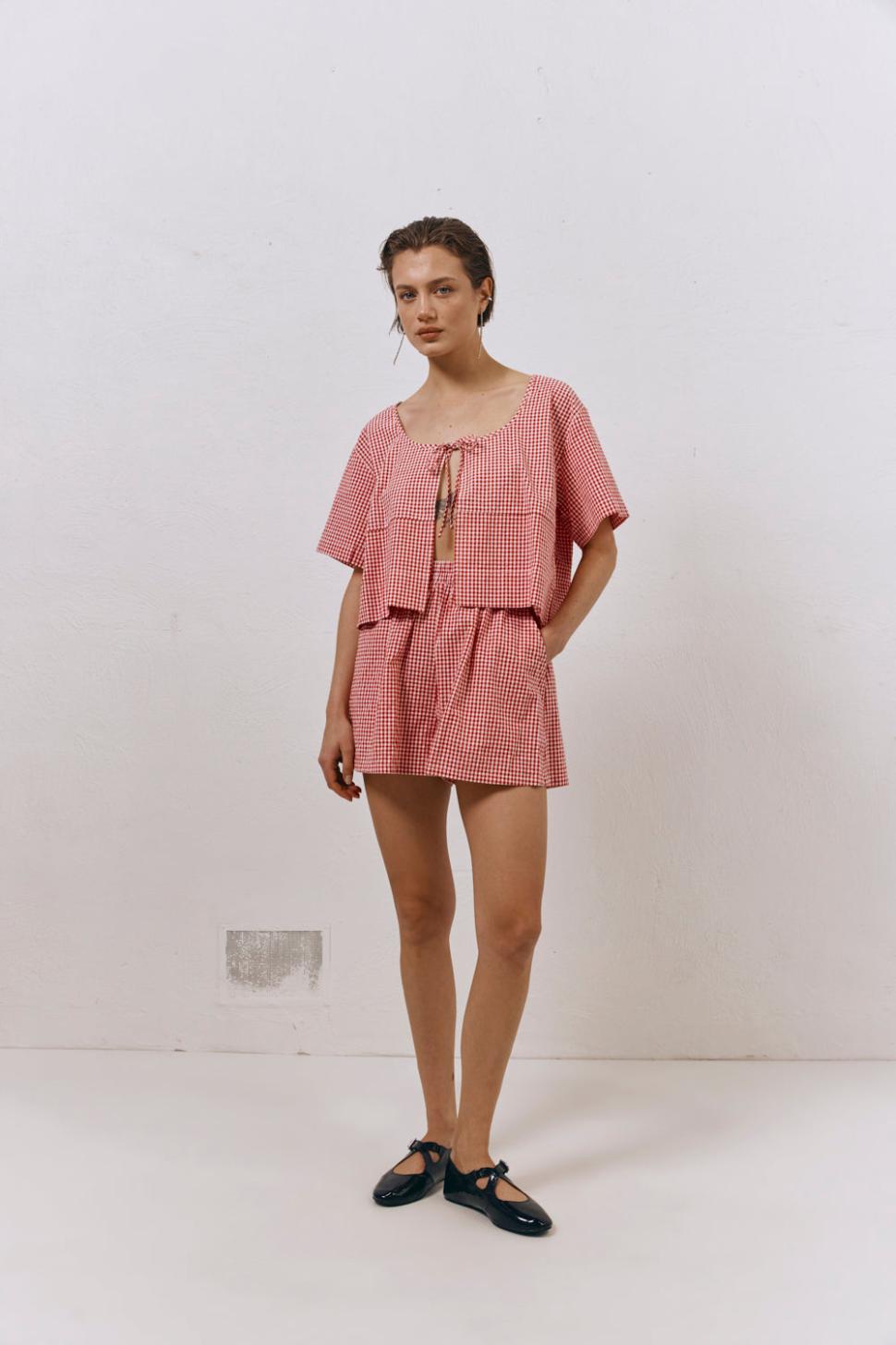 VRG GRL Short Sleeve | Women The Sea &amp; I Smock Top Red