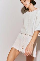 VRG GRL Shorts | Women Bambi Knit Shorts Cream