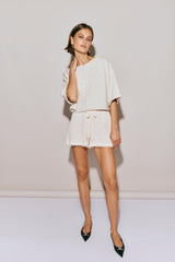 VRG GRL Shorts | Women Bambi Knit Shorts Cream