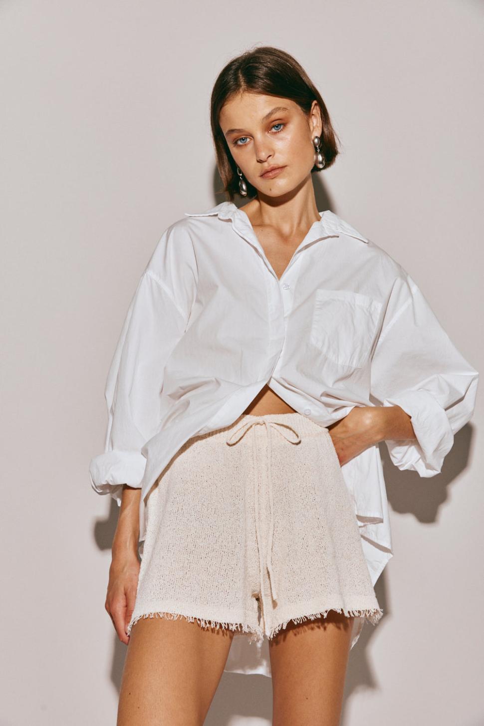 VRG GRL Shorts | Women Bambi Knit Shorts Cream