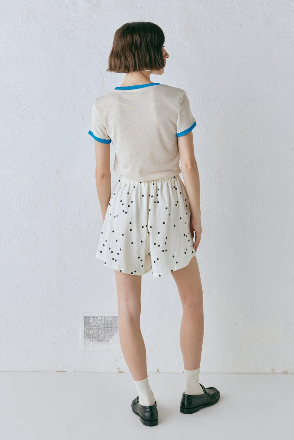 VRG GRL Shorts | Women Eliza Linen Shorts Dot