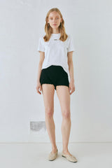 VRG GRL Shorts | Women Inner Glow Knit Shorts Black