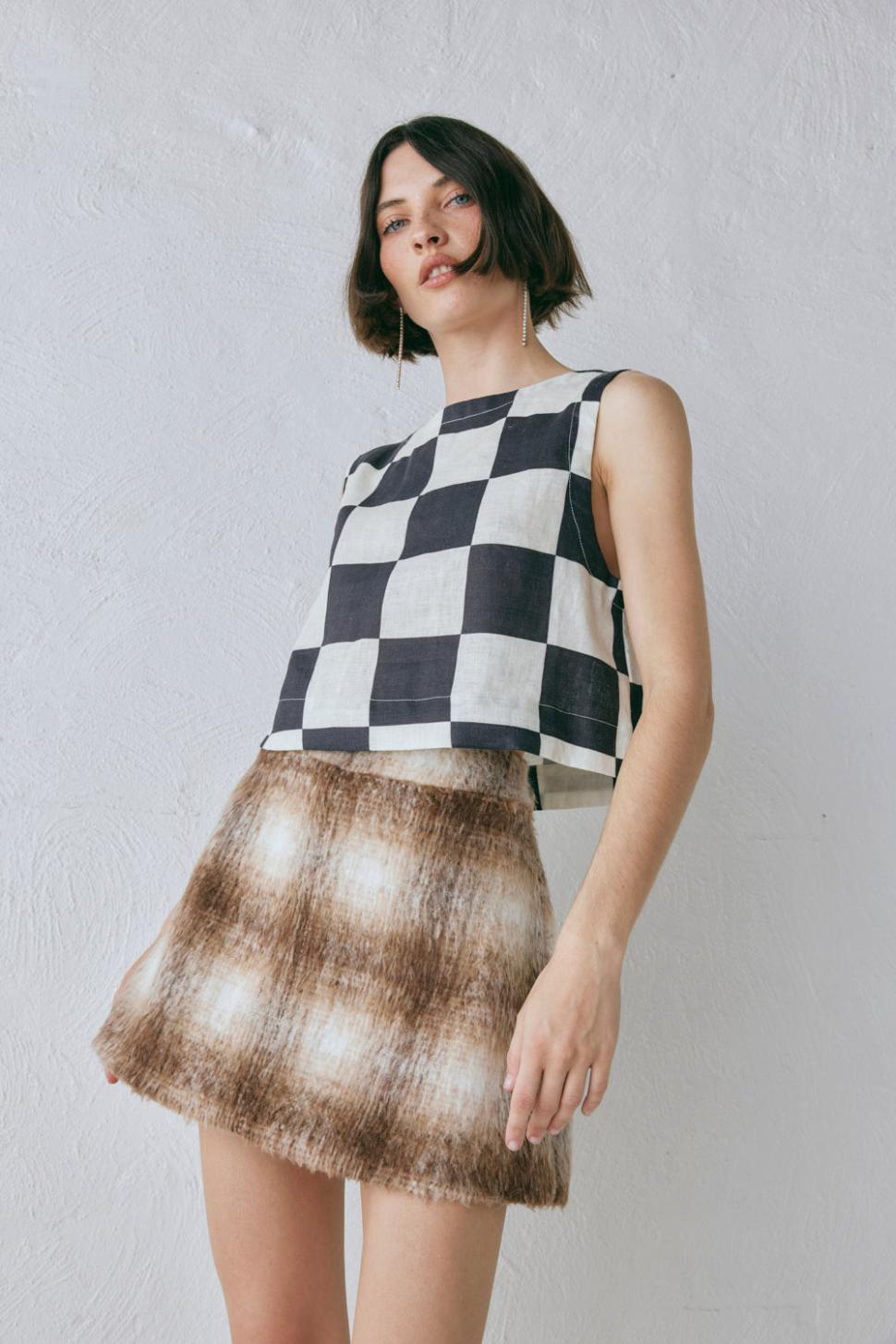 VRG GRL Skirts | Women Alexa Mini Skirt Plaid