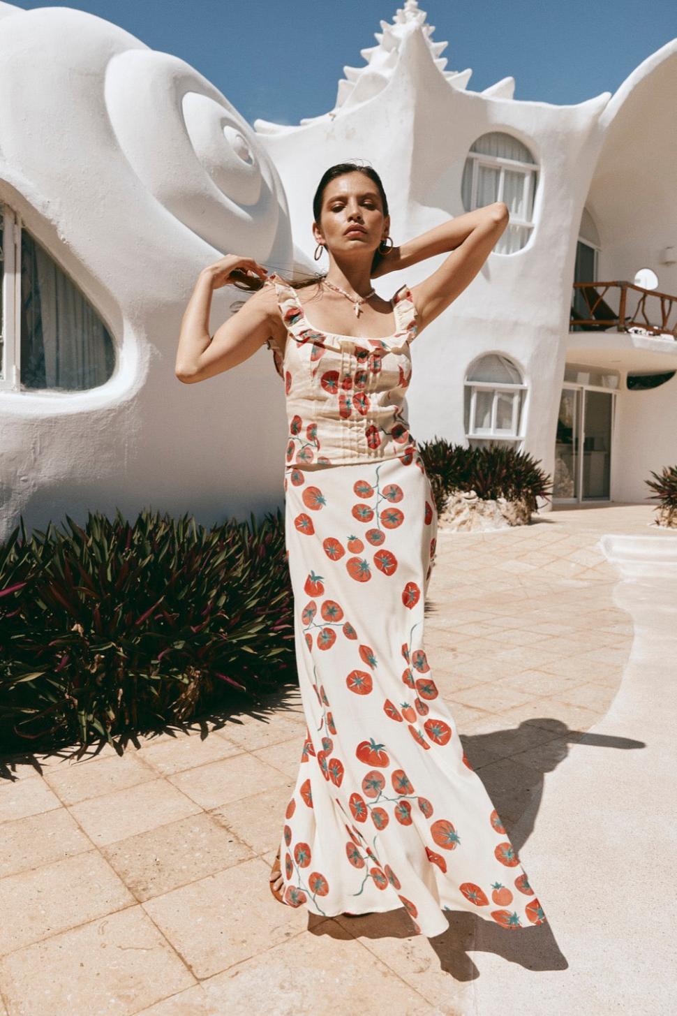 VRG GRL Skirts | Women Brie Midi Skirt Roma