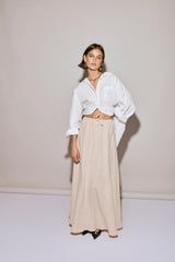 VRG GRL Skirts | Women Elodie Linen Maxi Skirt Oatmeal