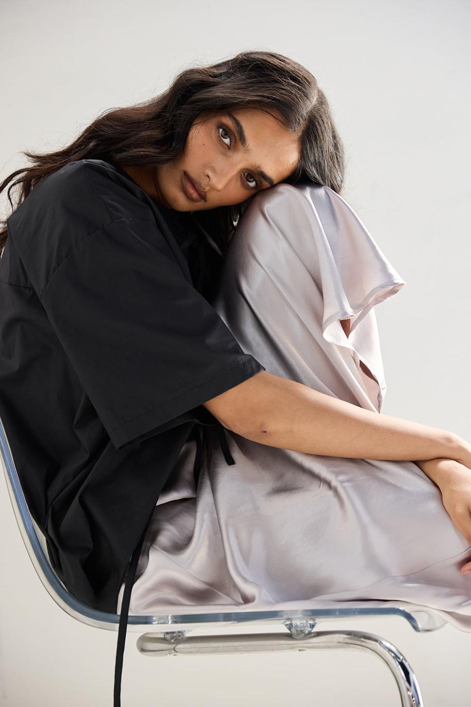 VRG GRL Skirts | Women Florence Bias Cut Maxi Skirt Silver