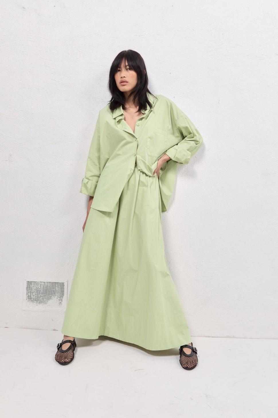 VRG GRL Skirts | Women Livia Maxi Skirt Mint