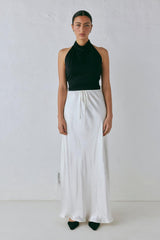 VRG GRL Skirts | Women Lyla Satin Maxi Skirt White