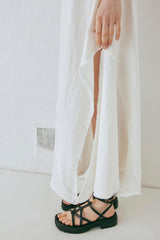 VRG GRL Skirts | Women Mabel Linen Midi Skirt White