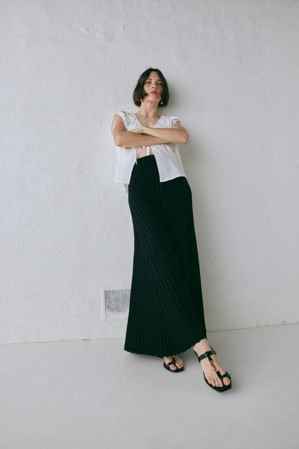 VRG GRL Skirts | Women Malou Knit Maxi Skirt Black