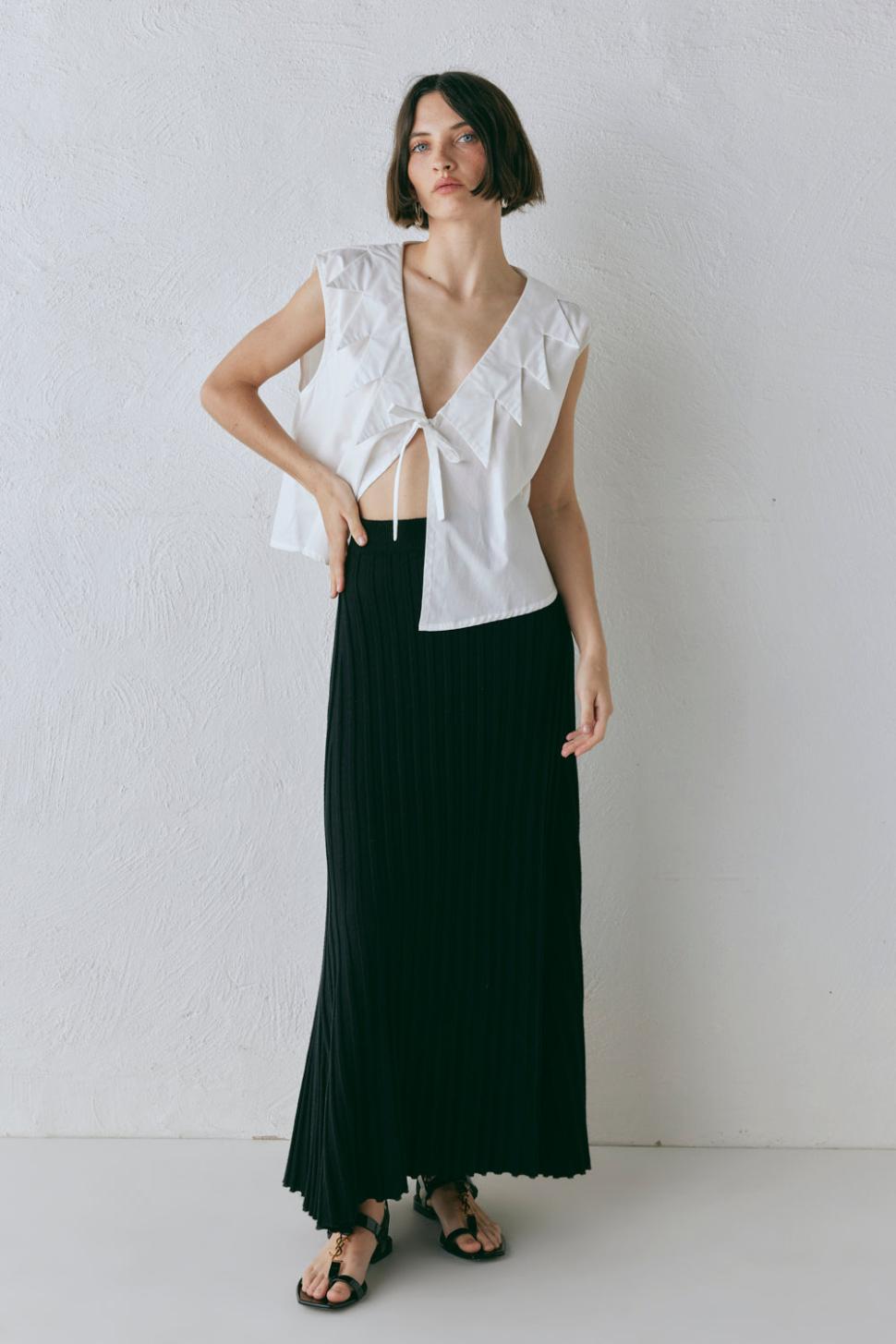 VRG GRL Skirts | Women Malou Knit Maxi Skirt Black