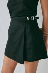 VRG GRL Skirts | Women Matteo Linen Skort Black