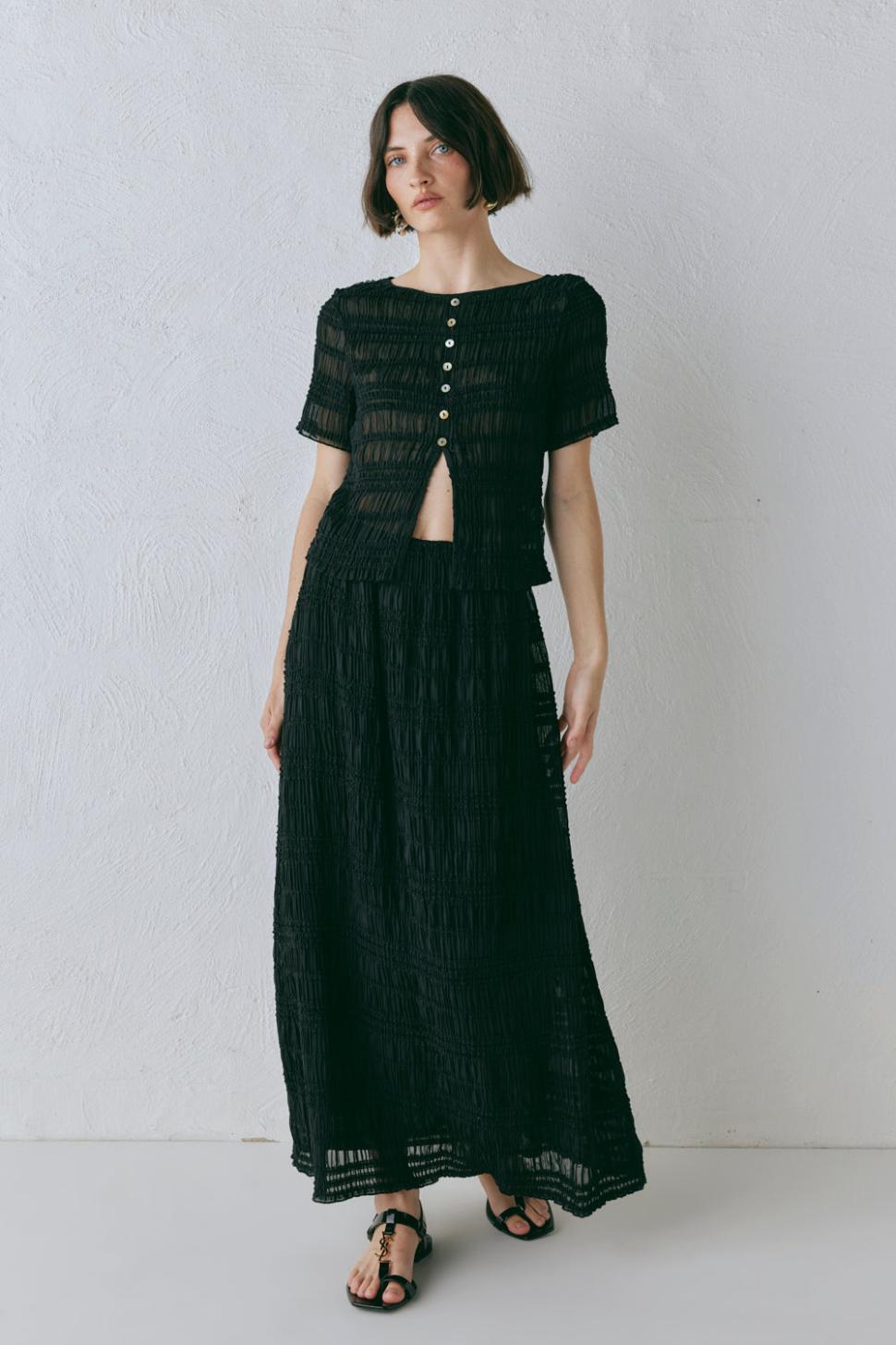 VRG GRL Skirts | Women Mia Midi Skirt Black