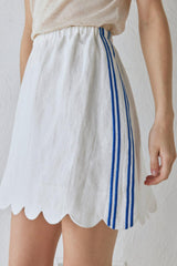 VRG GRL Skirts | Women Nature Of Art Linen Mini Skirt Vienna