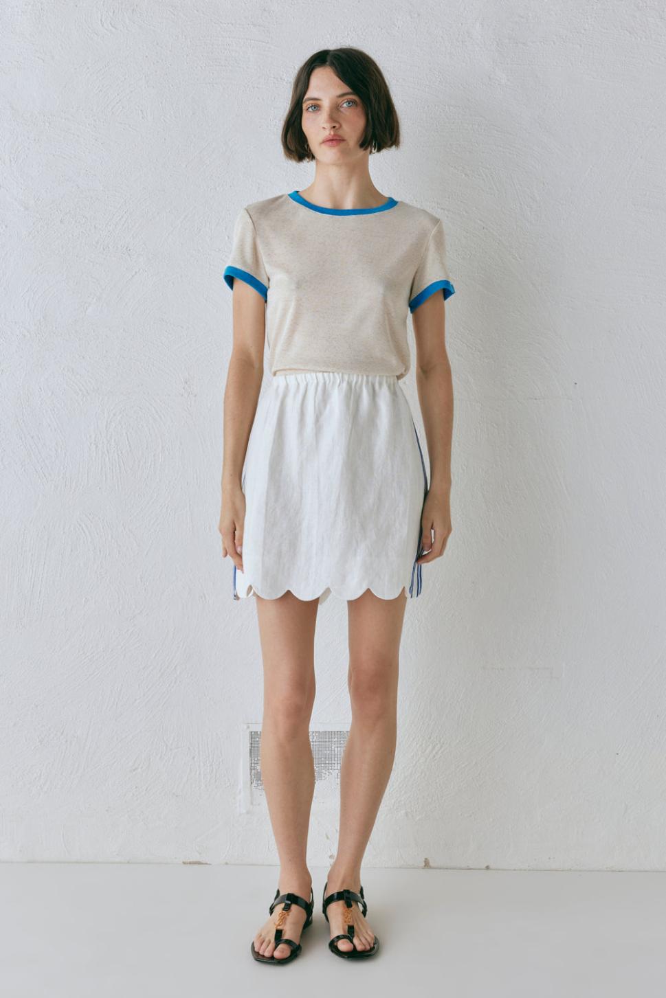 VRG GRL Skirts | Women Nature Of Art Linen Mini Skirt Vienna