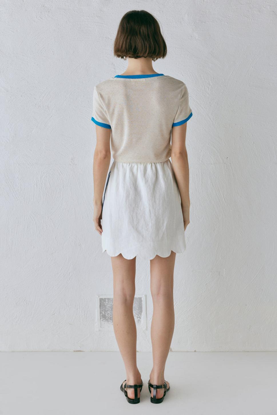 VRG GRL Skirts | Women Nature Of Art Linen Mini Skirt Vienna