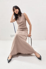 VRG GRL Skirts | Women Rowe Knit Maxi Skirt Mocha